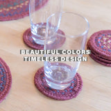 Jamestown Burgundy Jute Braided Accessories
