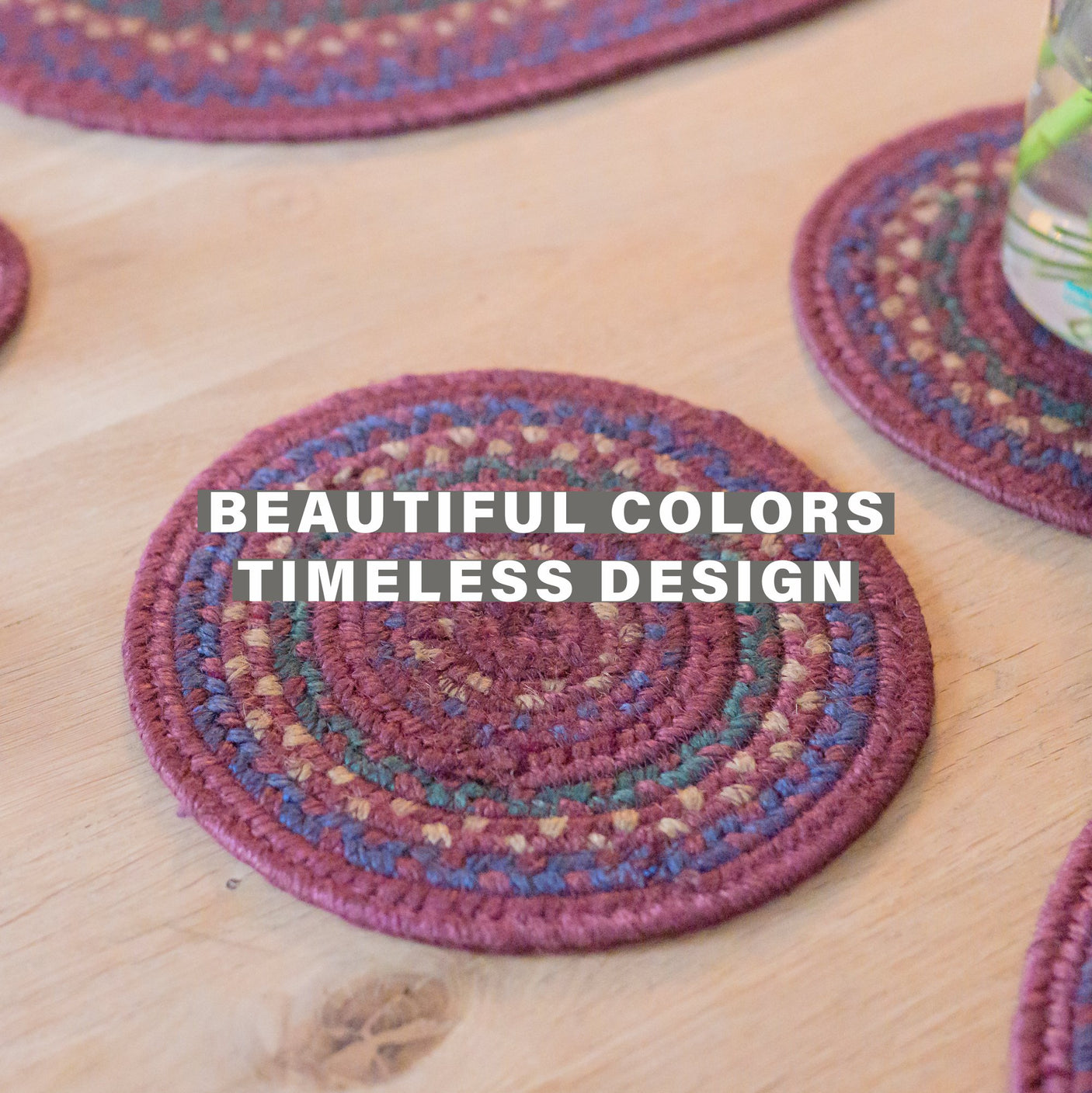 Jamestown Burgundy Jute Braided Accessories