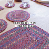Jamestown Burgundy Jute Braided Accessories