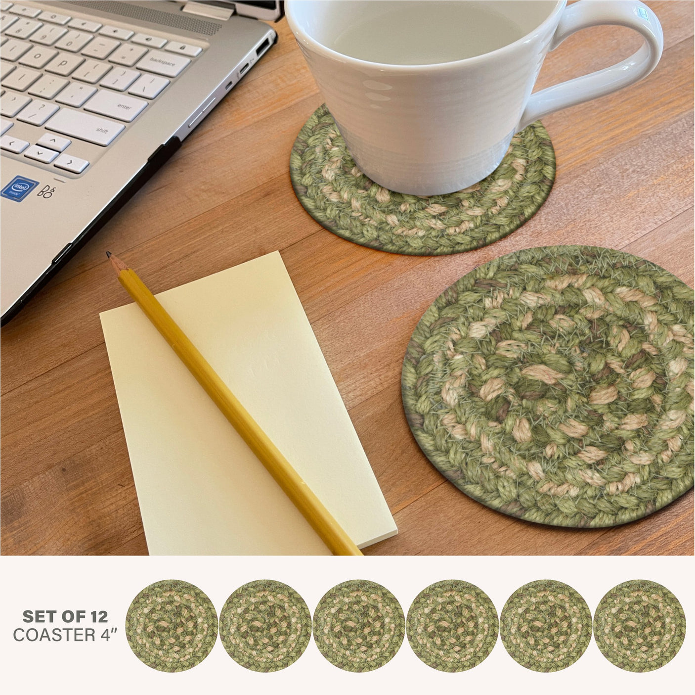 Grassland Green Jute Braided Accessories