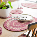 Autumn Maple Burgundy Jute Braided Accessories