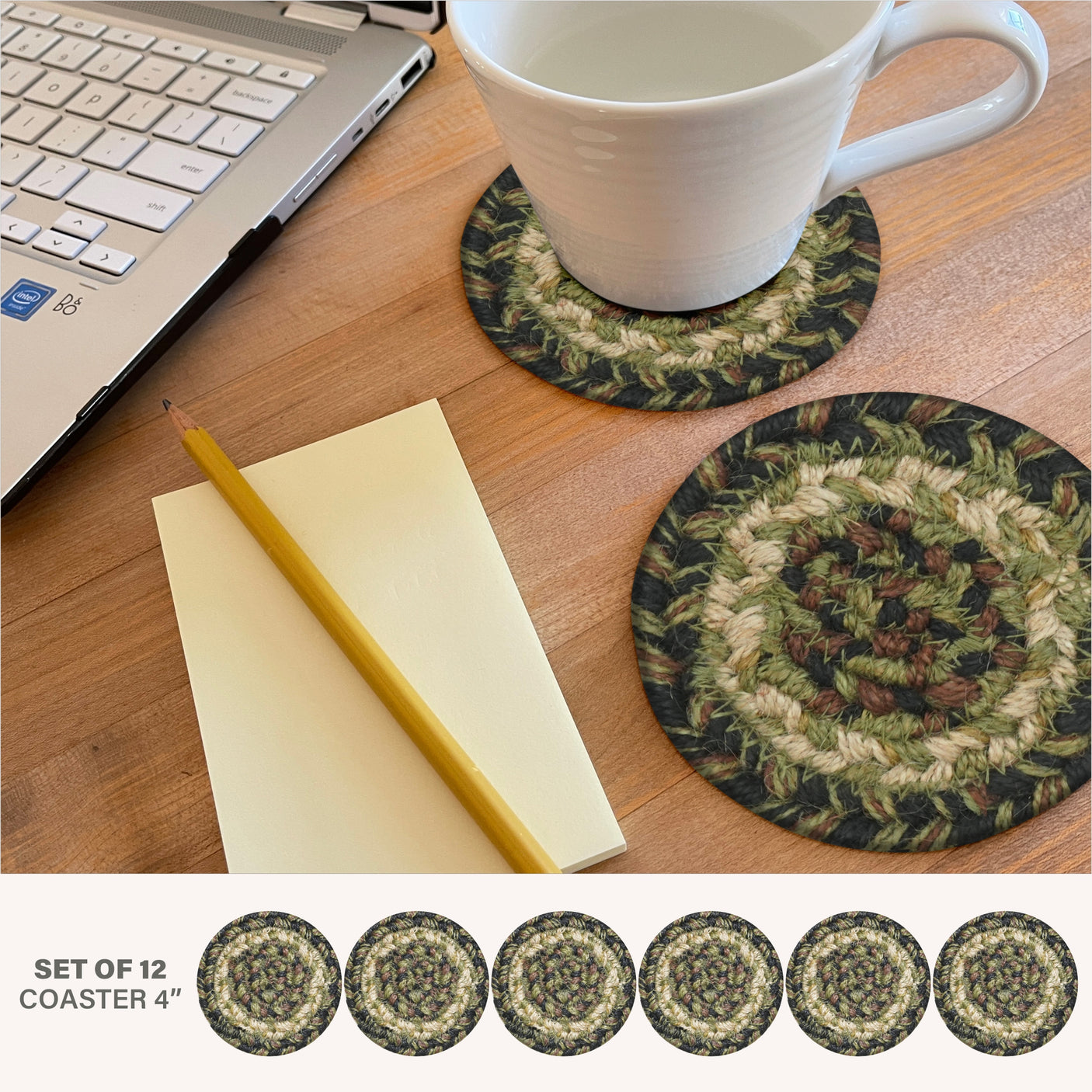 Pinecone Green Braided Accessories