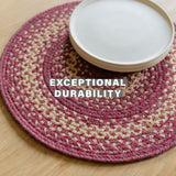 Autumn Maple Burgundy Jute Braided Accessories