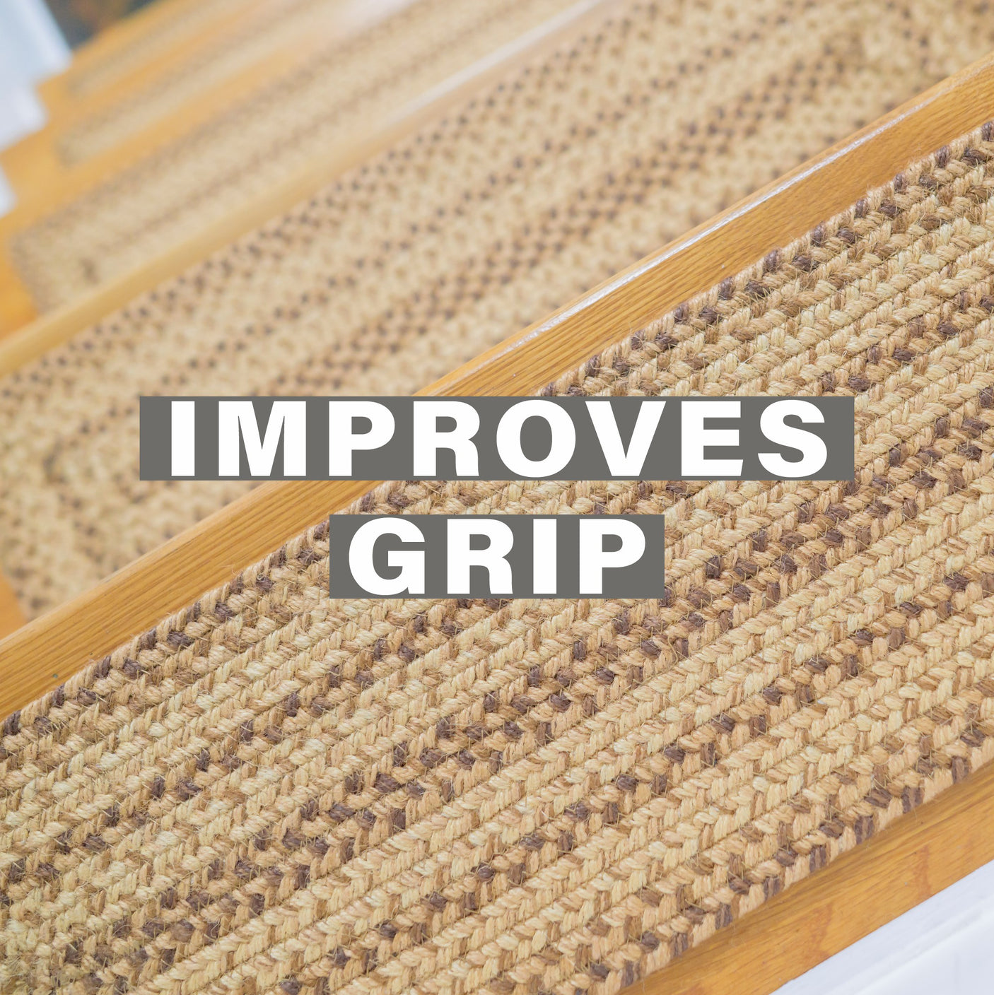 Cookie Dough Brown Jute Stair Tread
