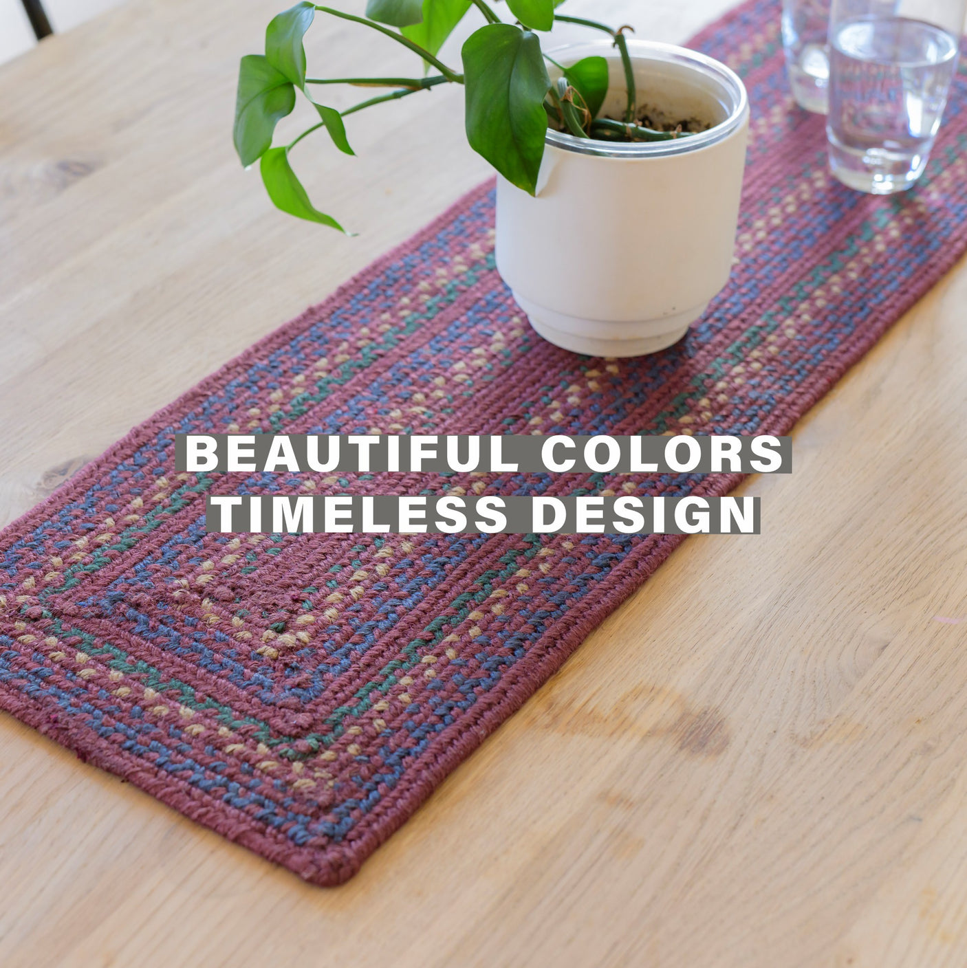 Jamestown Burgundy Jute Braided Accessories