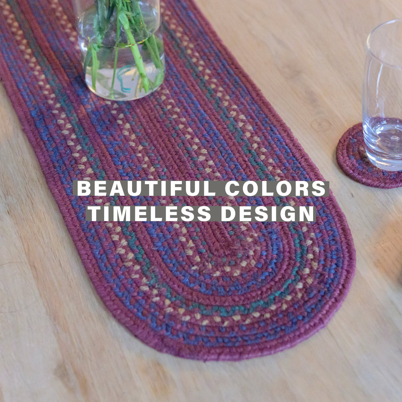 Jamestown Burgundy Jute Braided Accessories