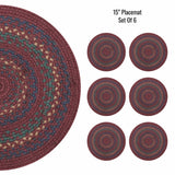 Jamestown Burgundy Jute Braided Accessories