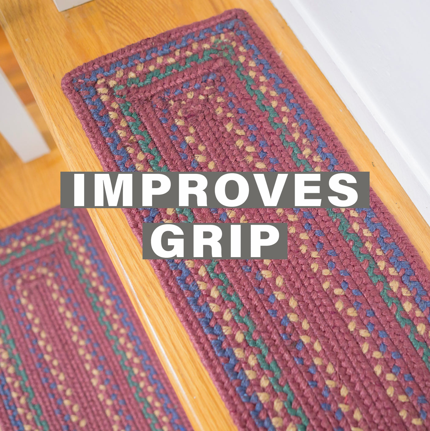 Jamestown Burgundy Jute Stair Tread
