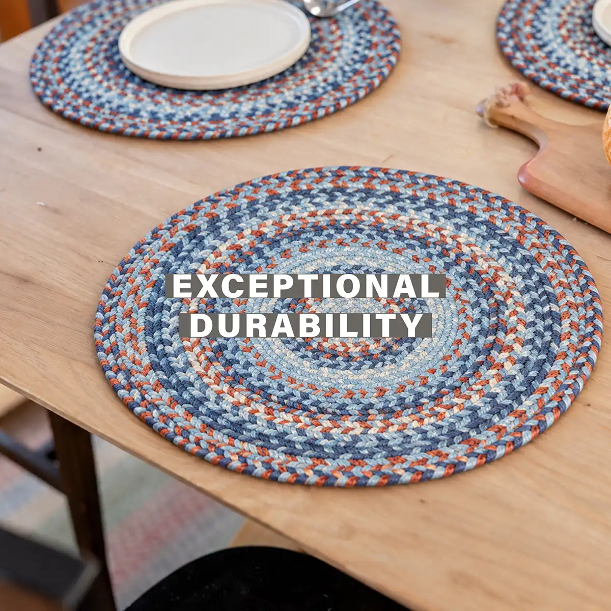 Cape Cod Blue Jute Braided Accessories