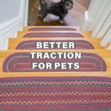 Jamestown Burgundy Jute Stair Tread