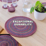 Jamestown Burgundy Jute Braided Accessories