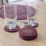 Jamestown Burgundy Jute Braided Accessories