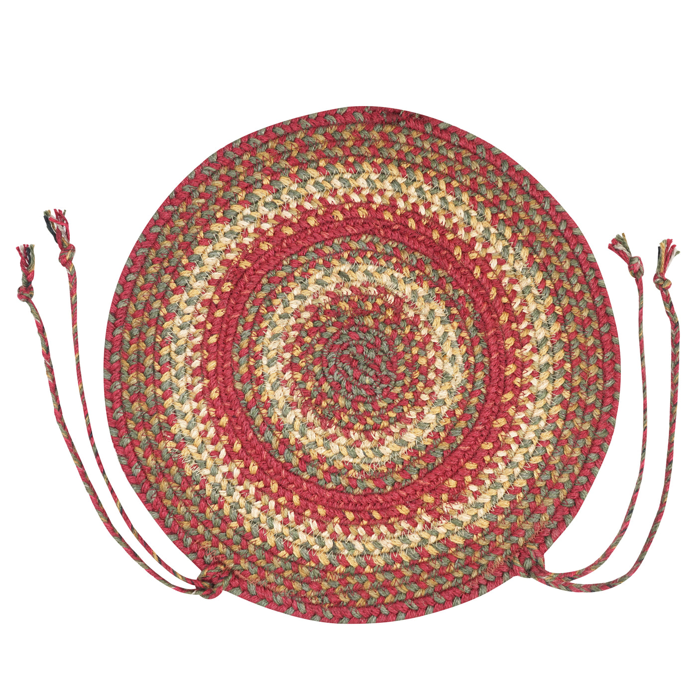 Cider Barn Red Jute Braided Chairpad