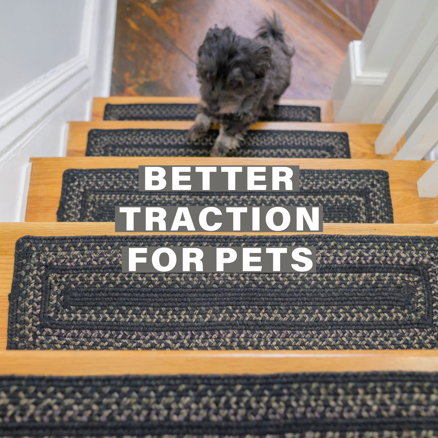Jet Black Jute Stair Tread