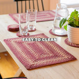 Autumn Maple Burgundy Jute Braided Accessories