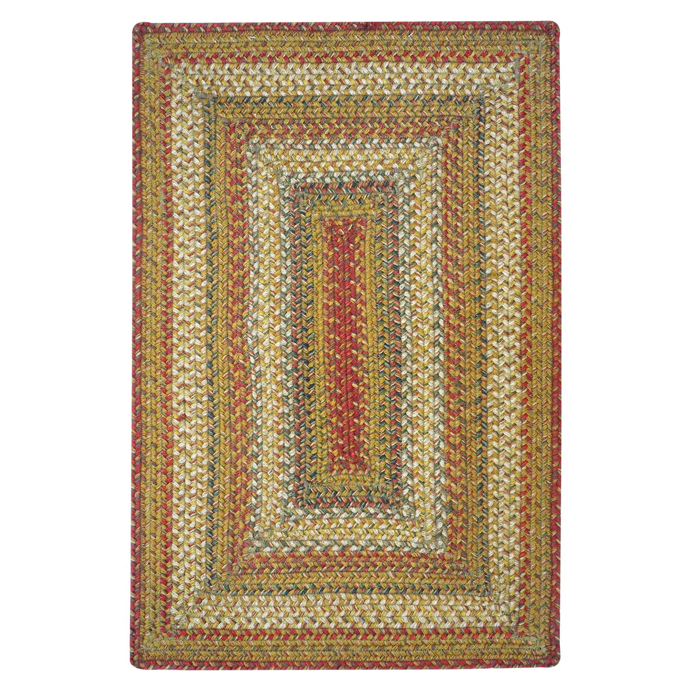 Mustard Seed Red - Green Jute Braided Rectangular Rugs