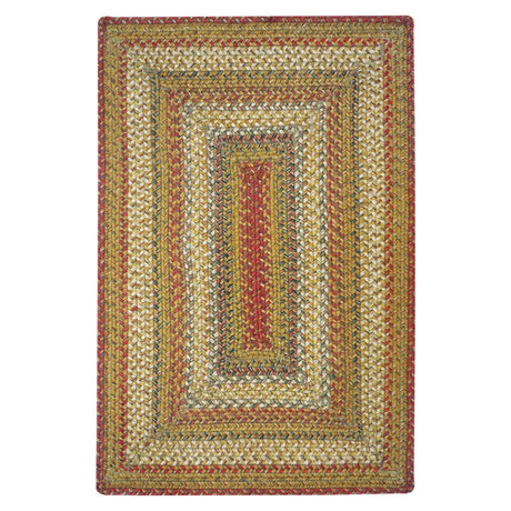Mustard Seed Red - Green Jute Braided Rectangular Rugs