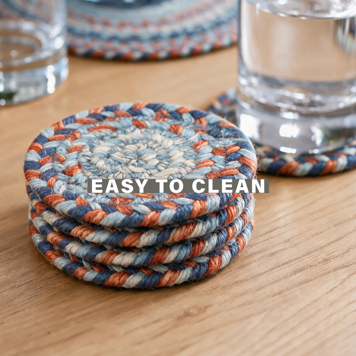 Cape Cod Blue Jute Braided Accessories