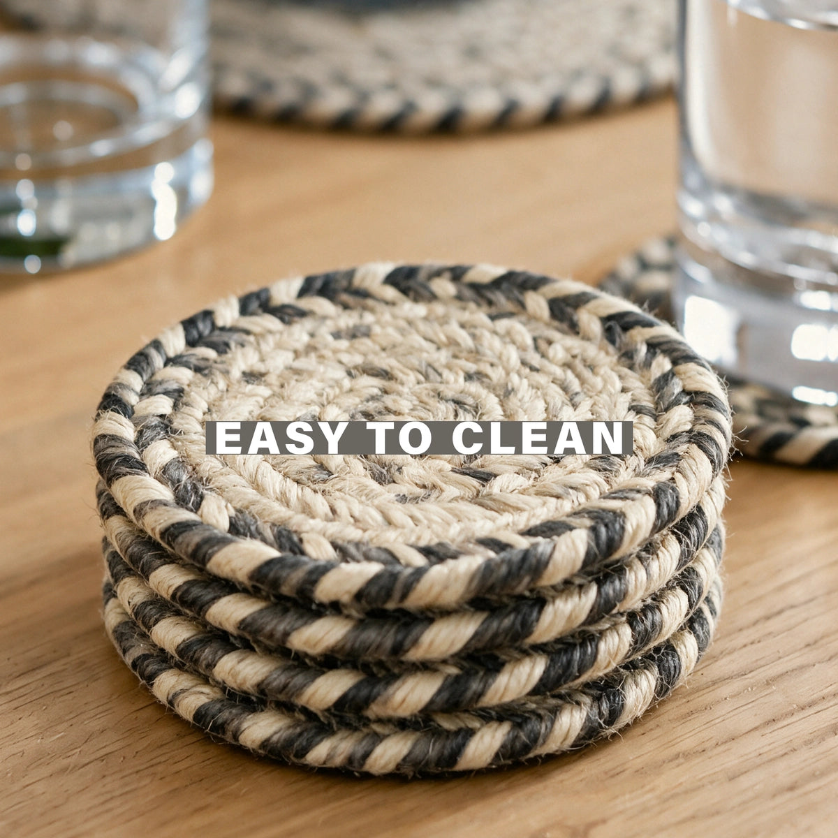 Birch Ivory Jute Braided Accessories