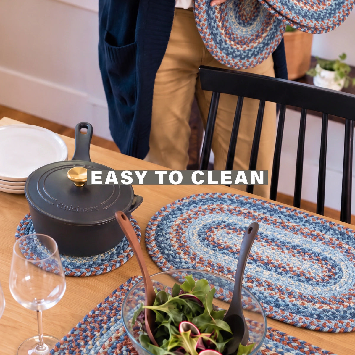 Cape Cod Blue Jute Braided Accessories