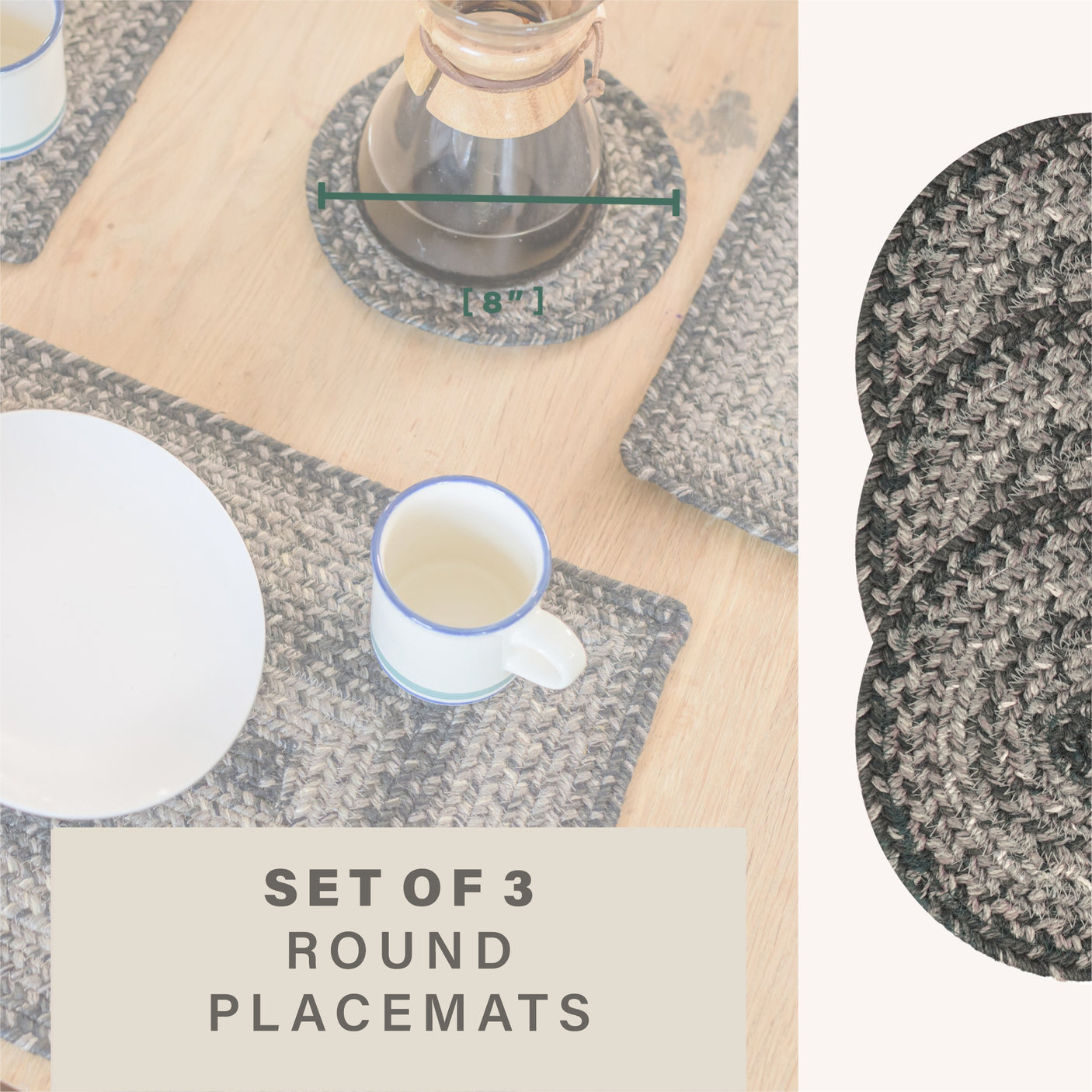 Flint Hill Grey Braided Accessories