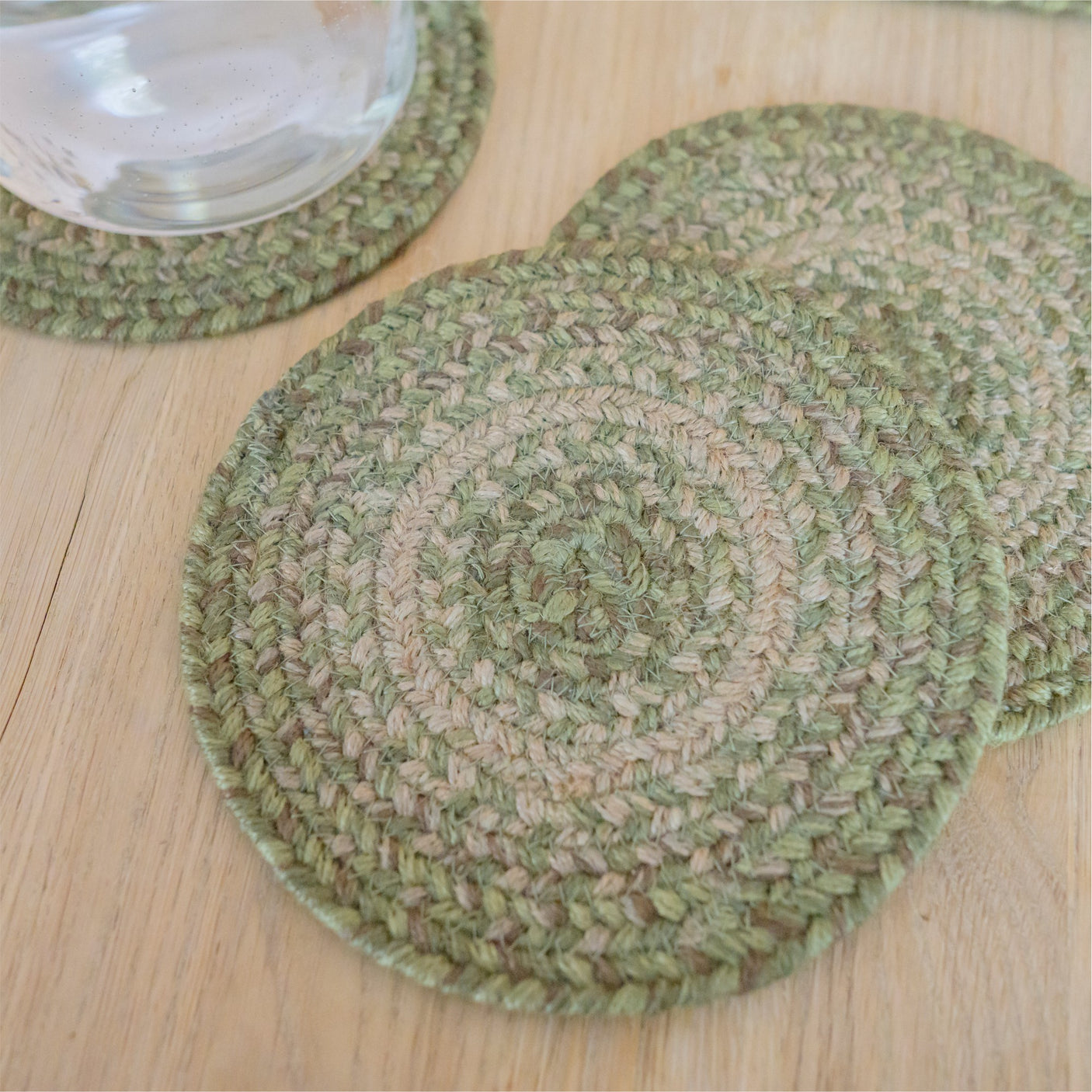 Grassland Green Jute Braided Accessories