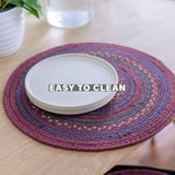 Jamestown Burgundy Jute Braided Accessories
