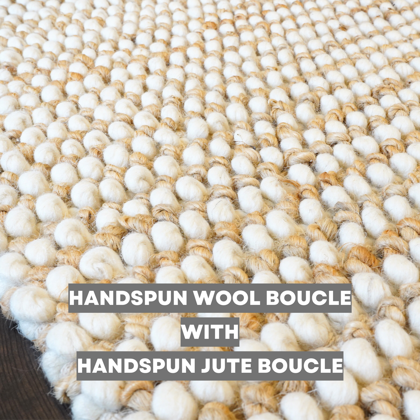 Mocha Mist Jute And Wool Mix Rug For Farmhouse Decor