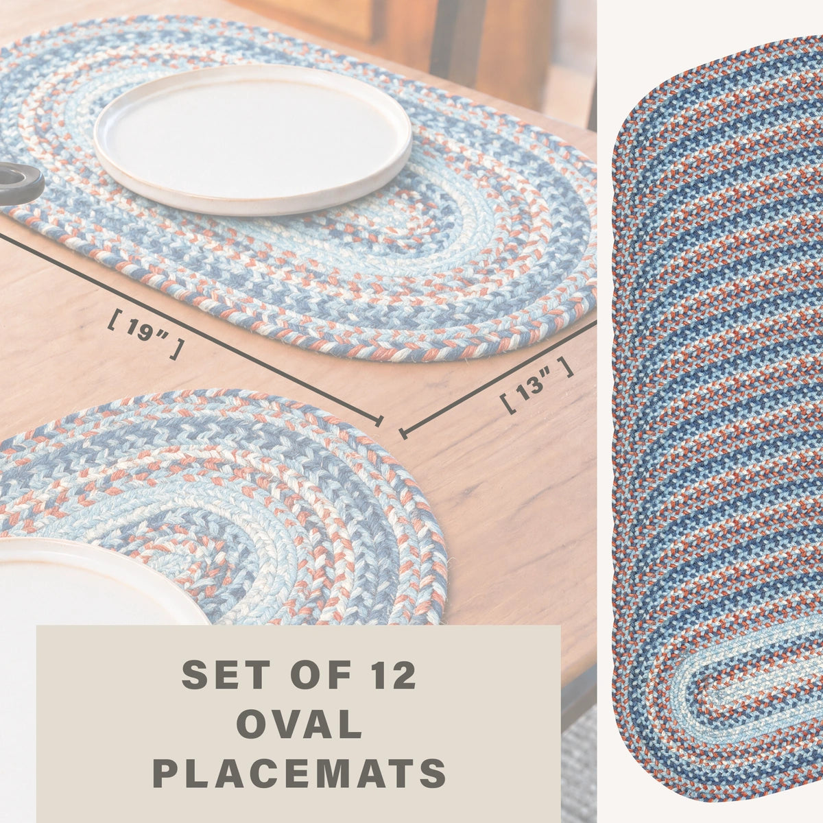 Cape Cod Blue Jute Braided Accessories