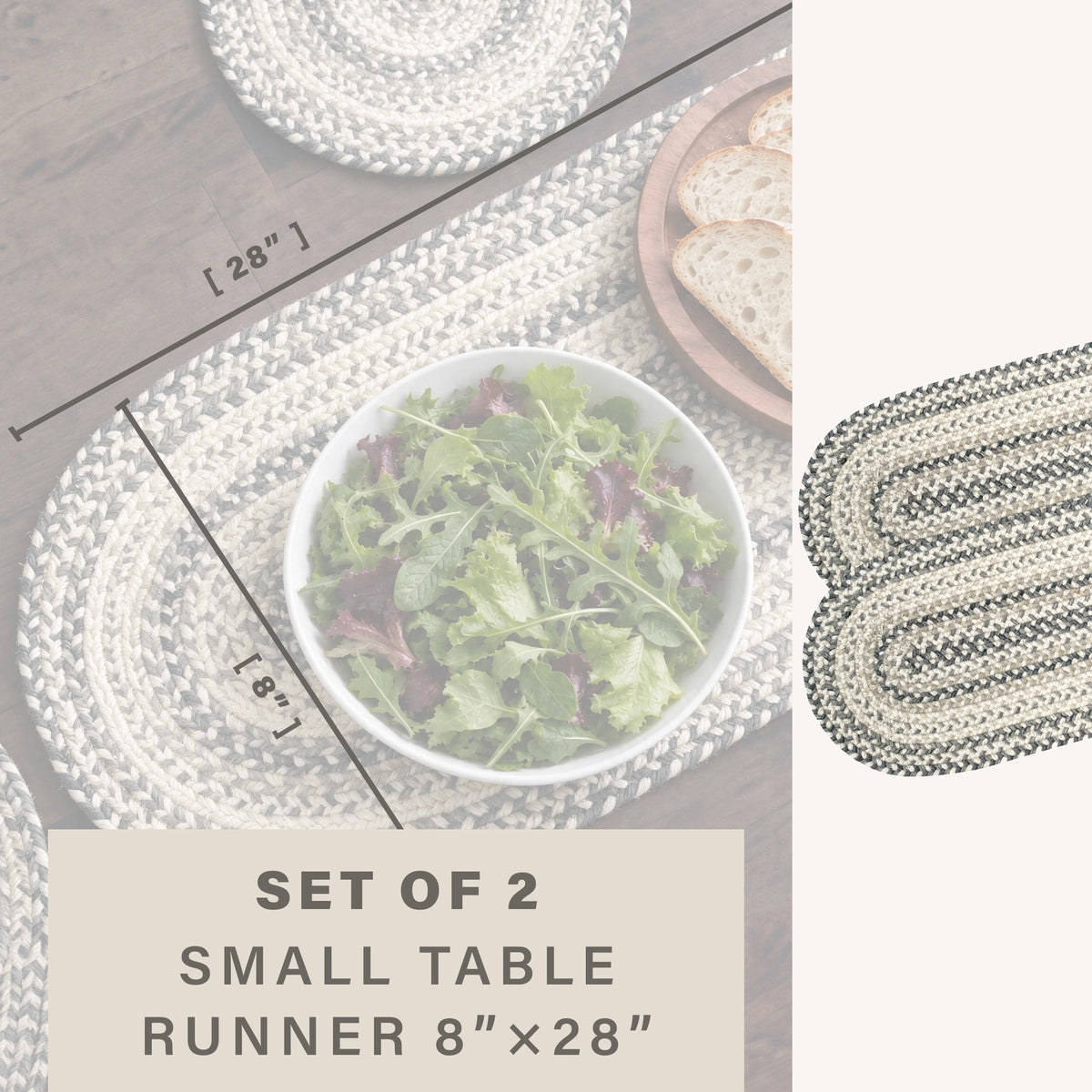 Birch Ivory Jute Braided Accessories