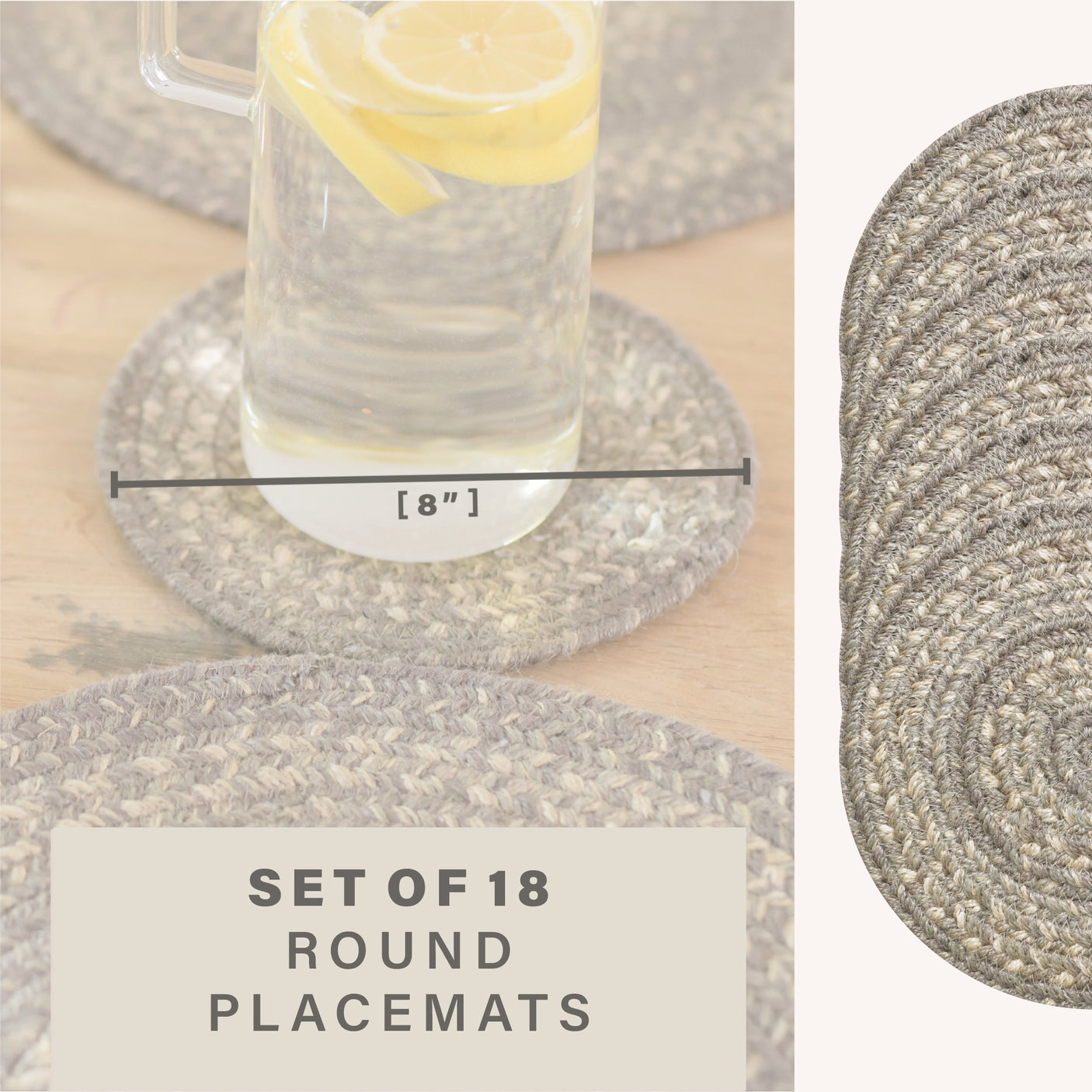 Grey Cloud Jute Braided Accessories