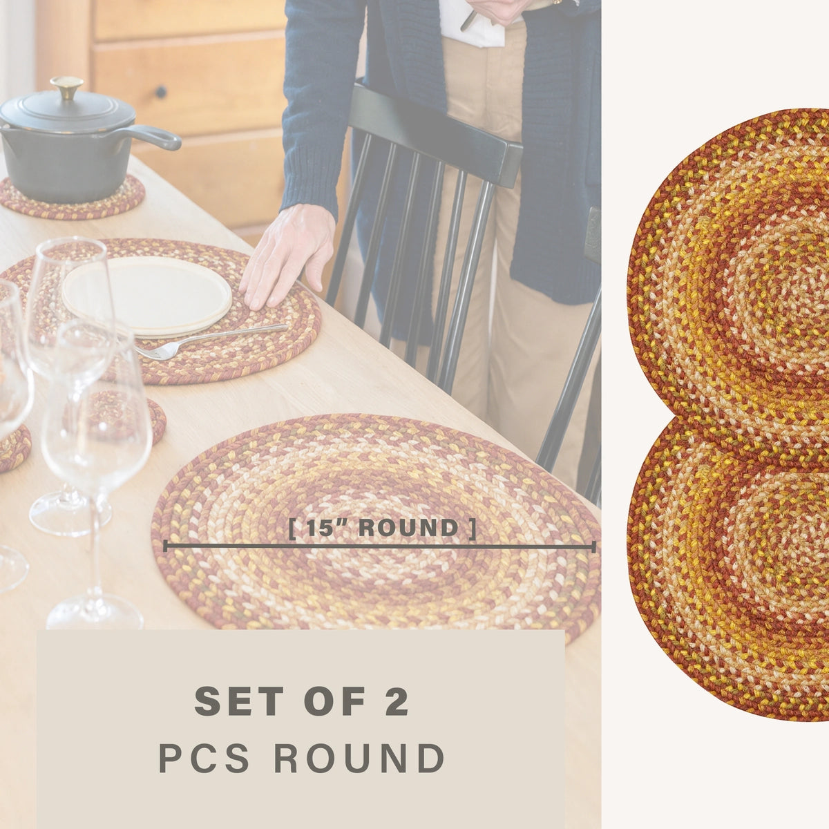 Amber Leaf Red Jute Braided Accessories