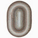 Midnight Moon Brown - Grey Ultra Durable Oval Braided Rug In Sets