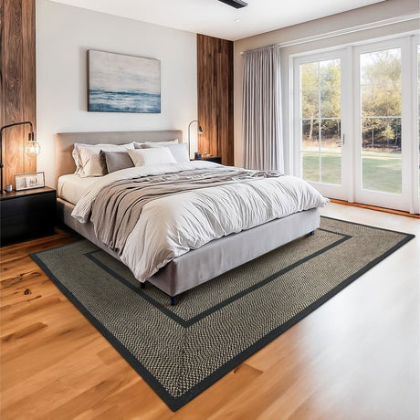 Manchester Black Jute Braided Rectangular Rugs