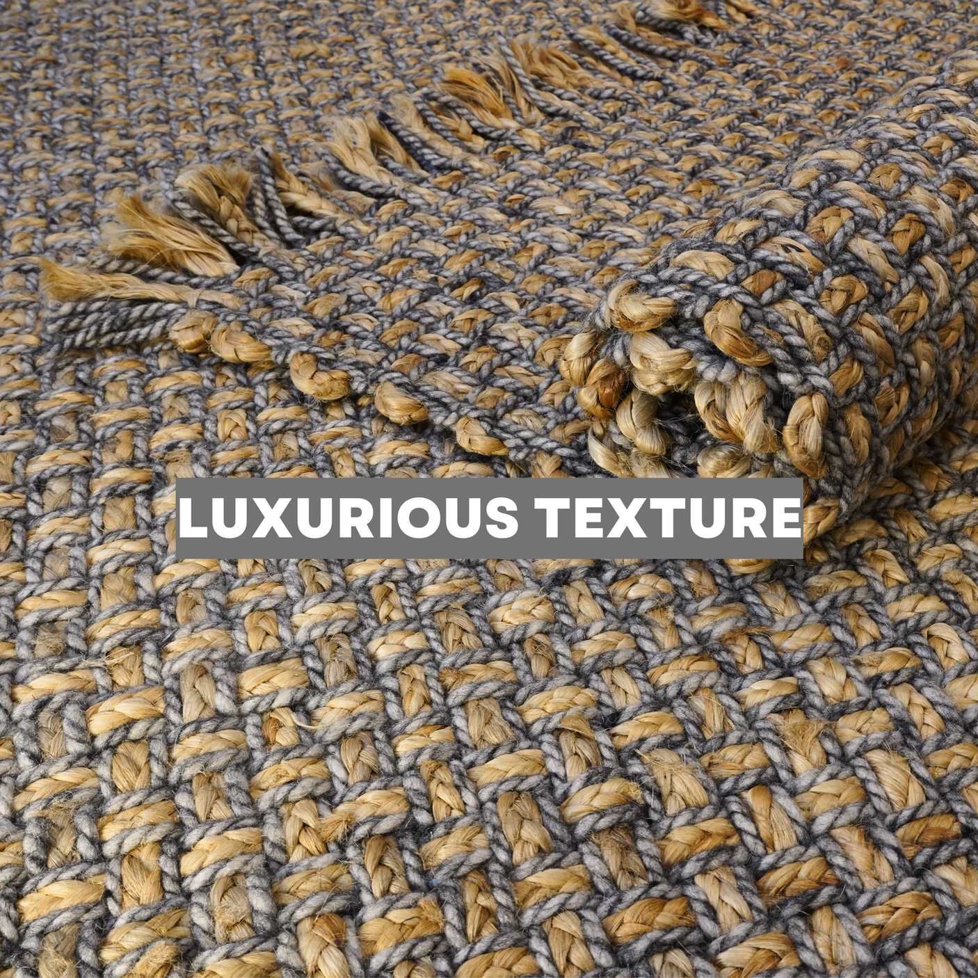 River Rock Jute And Wool Farmhouse Rug