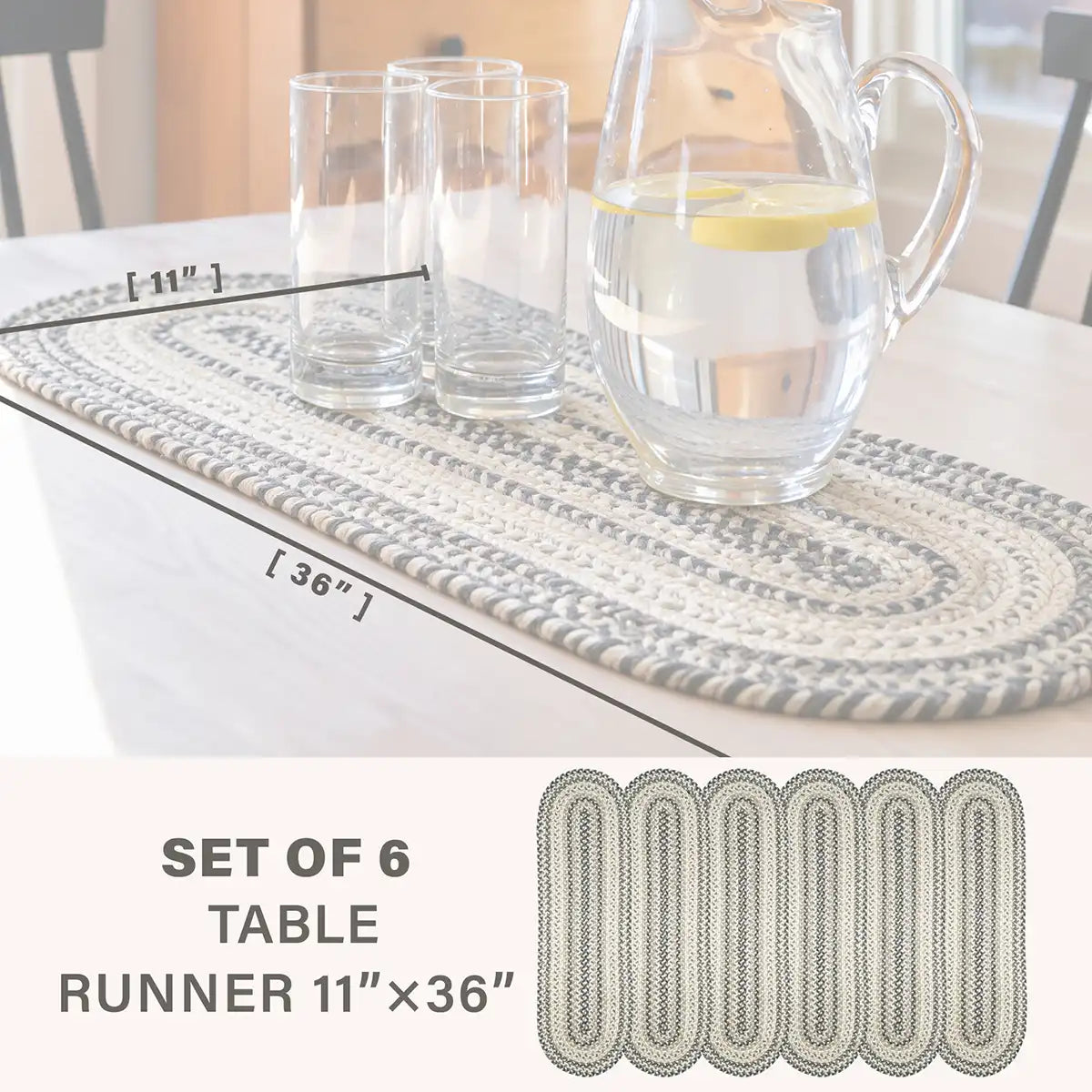 Birch Ivory Jute Braided Accessories