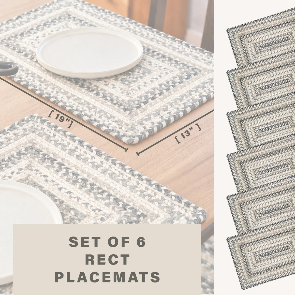 Birch Ivory Jute Braided Accessories