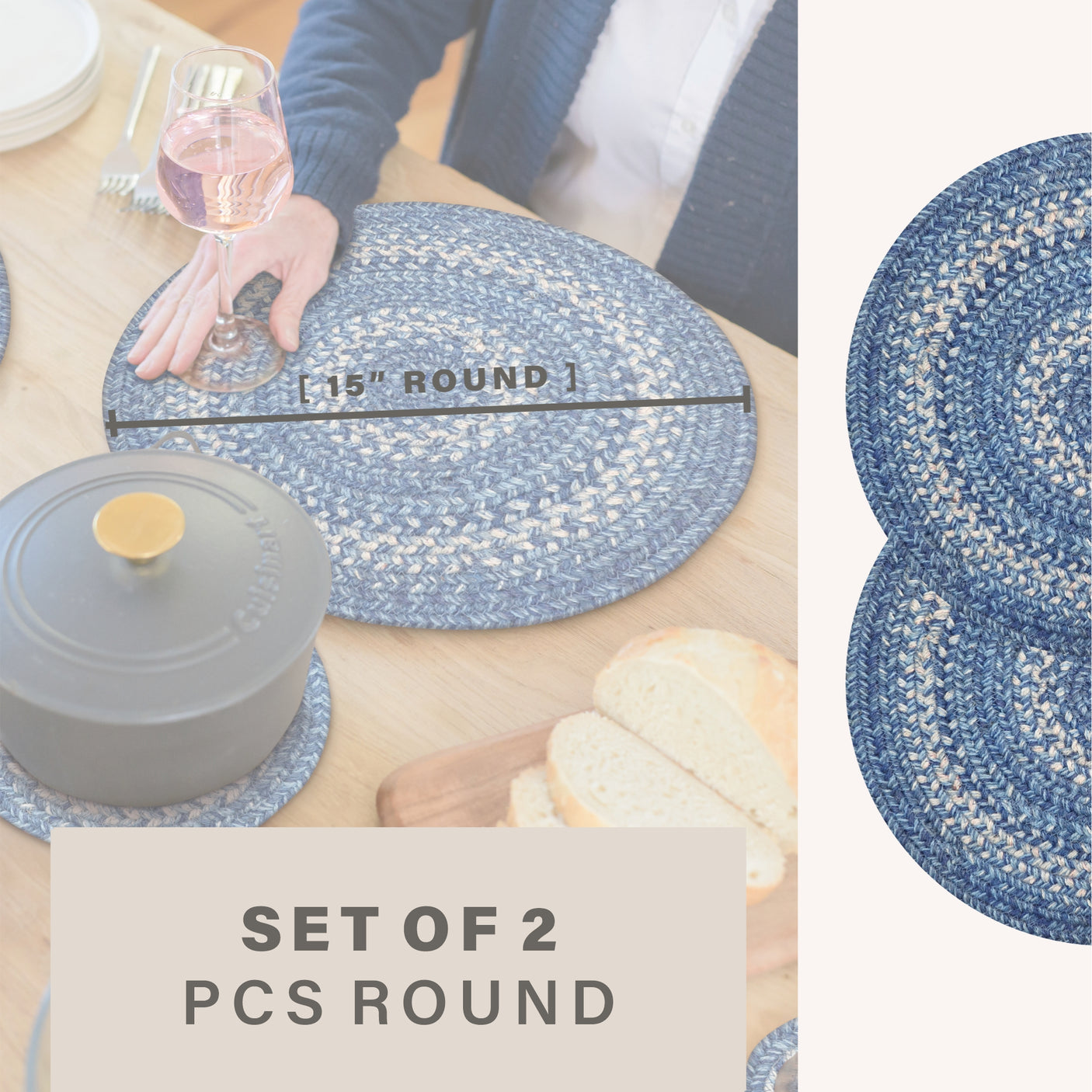 Denim Blue Braided Accessories