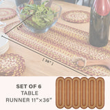 Amber Leaf Red Jute Braided Accessories