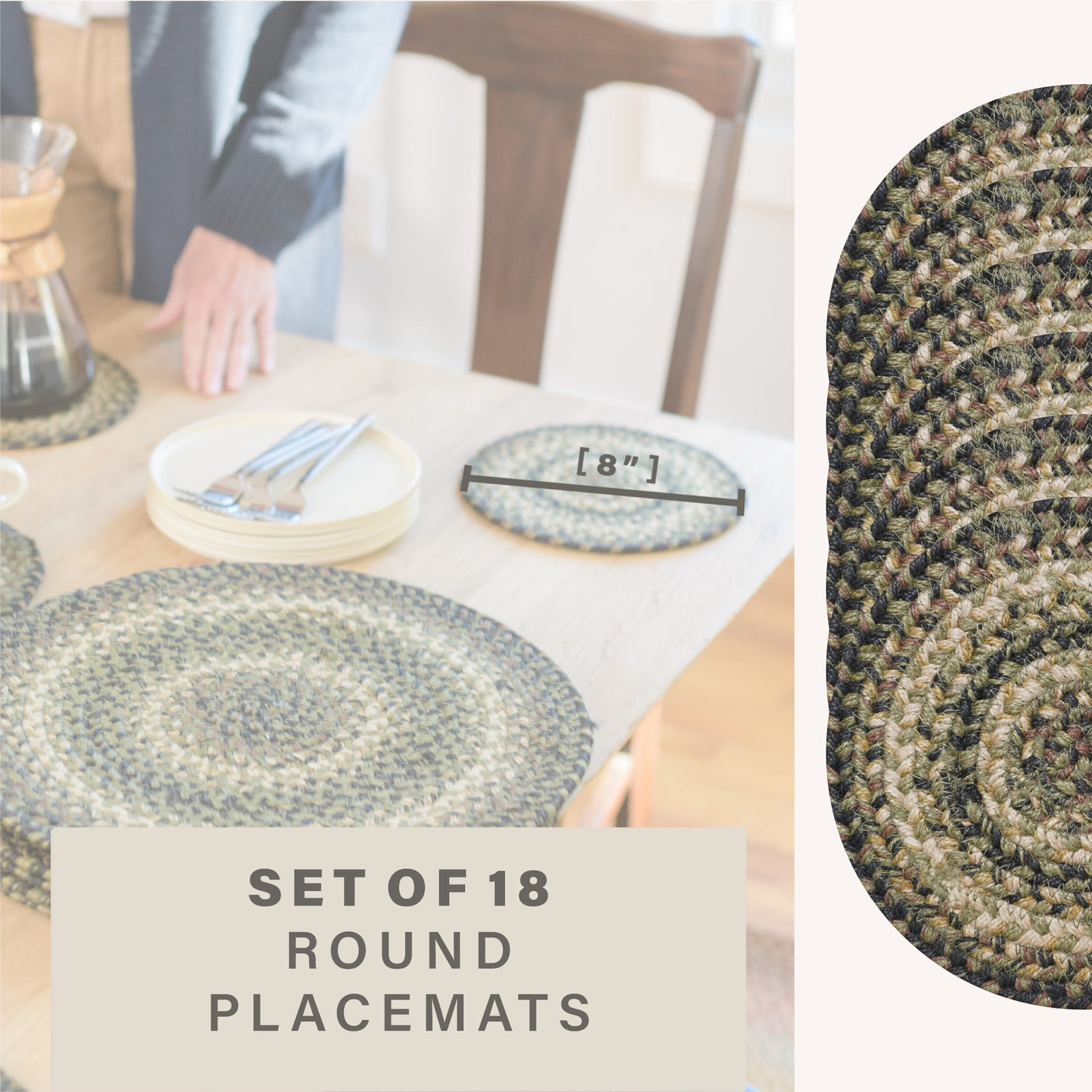 Pinecone Green Braided Accessories