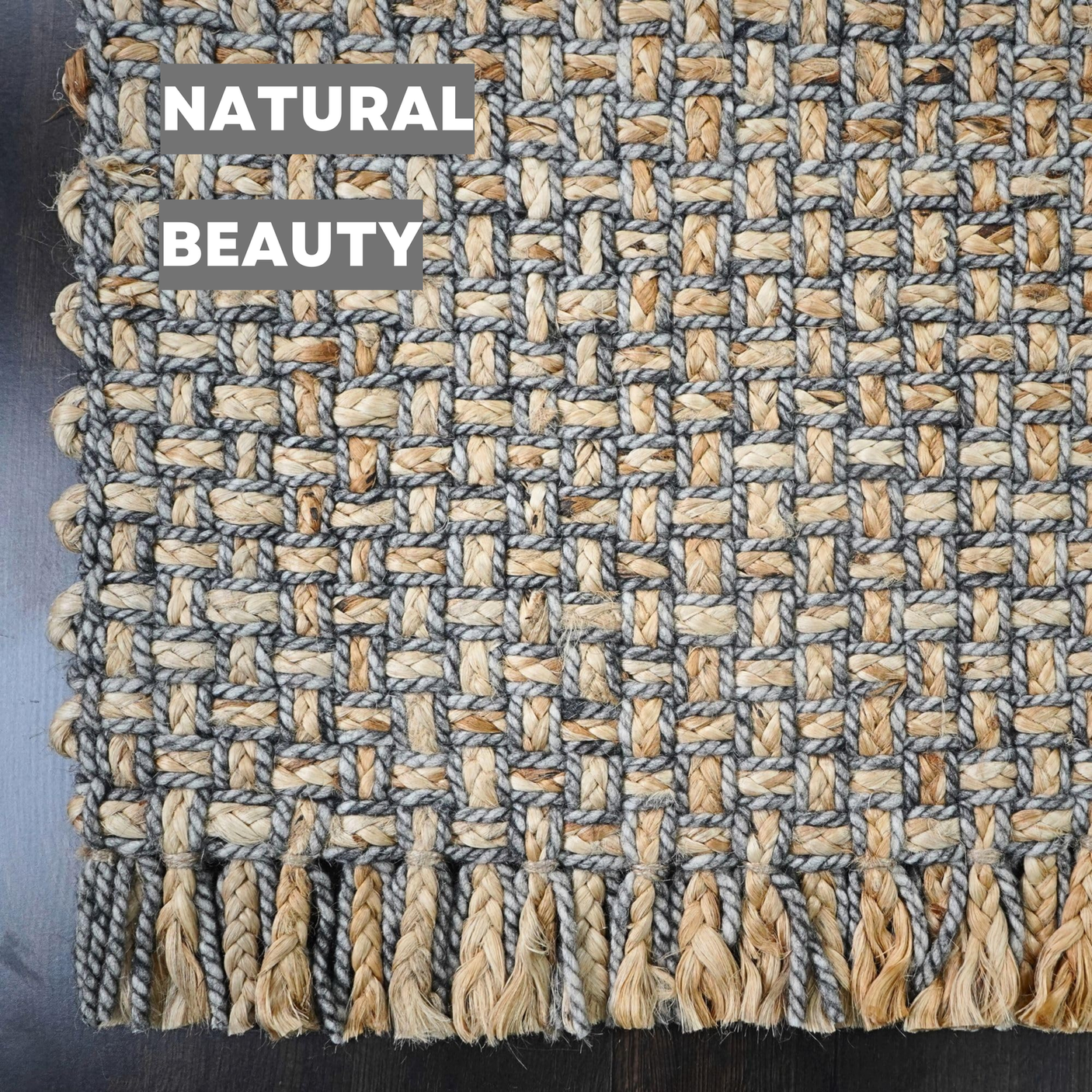 River Rock Jute And Wool Farmhouse Rug