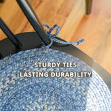 Denim Blue Jute Braided Chairpad