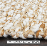 Saddleback Soft Farmhouse Rug, Handcrafted With Wool & Jute
