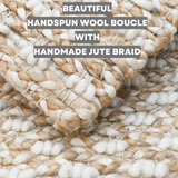 Saddleback Soft Farmhouse Rug, Handcrafted With Wool & Jute