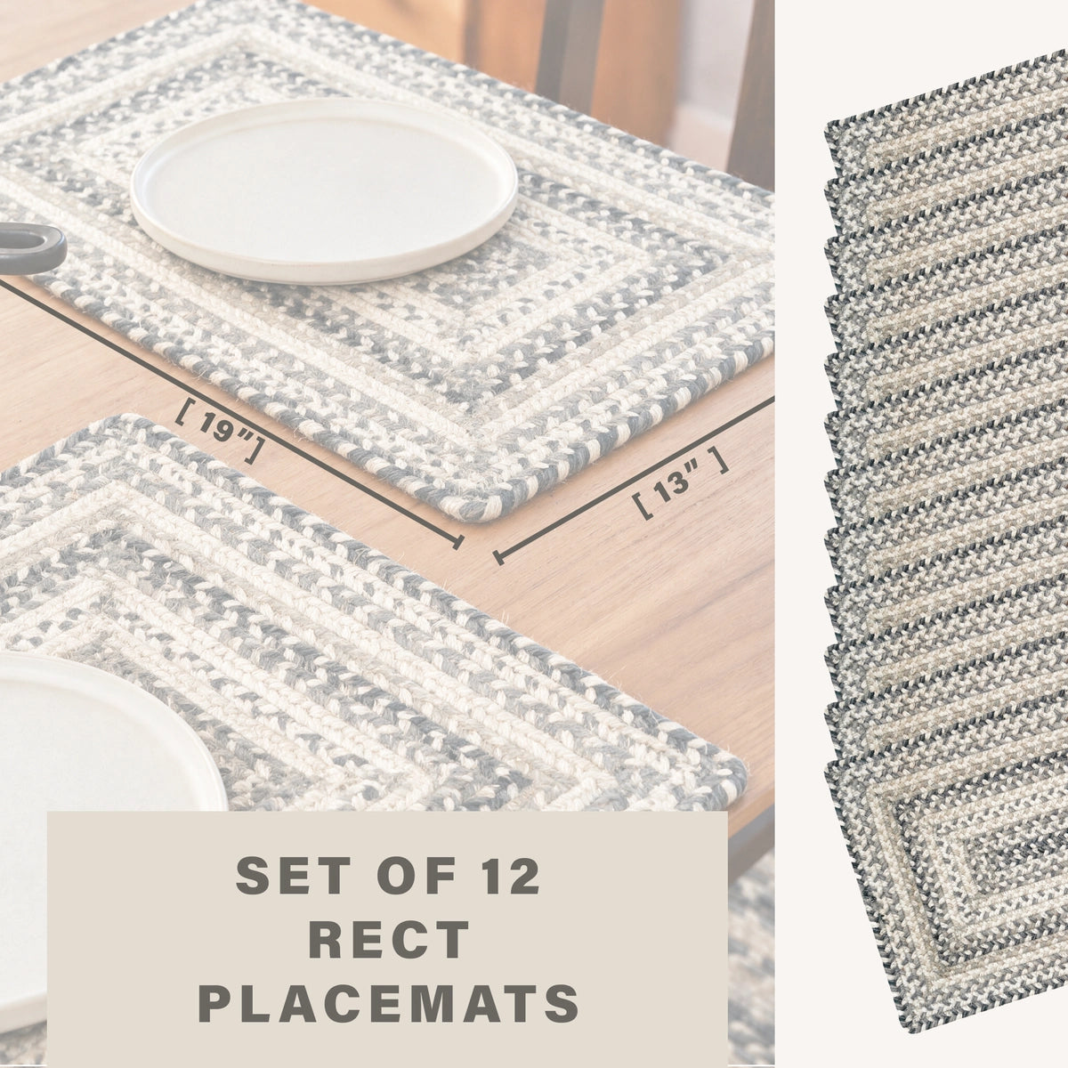 Birch Ivory Jute Braided Accessories