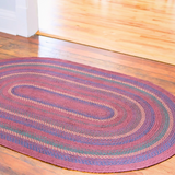 Jamestown Burgundy Jute Braided  Rug Oval