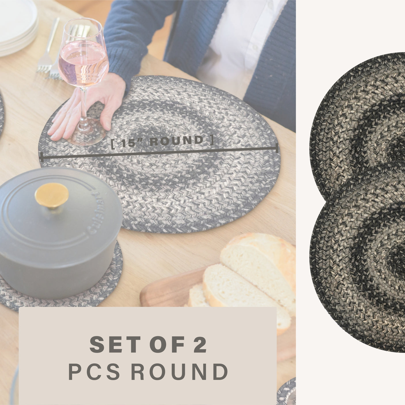 Flint Hill Grey Braided Accessories