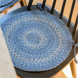 Denim Blue Jute Braided Chairpad