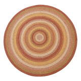 Amber Leaf Brick Red Jute Braided Round Rugs