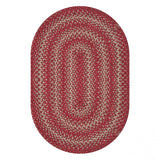 Apple Pie Red Jute Braided Rugs Oval